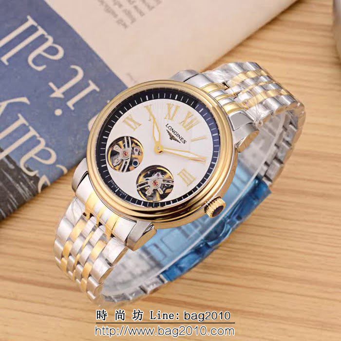 LONGINES浪琴 新品上市恒動雙飛輪 精品男士腕表 WSS1697